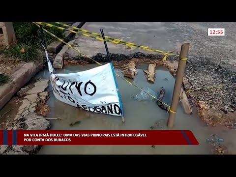 Uma das principais vias da Vila Irmã Dulce é intrafegável devido a buracos 05 04 2023