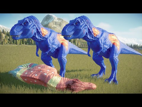 2x Superman Tyrannosaurus Rex Vs Every 2x Flash Indominus, Hulk G Rex - Jurassic World Evolution 2