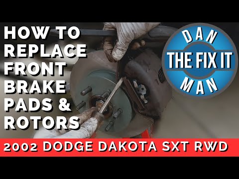 2002 Dodge Dakota SXT RWD - How to Replace Front Brake pads & Rotors - Easy DIY!