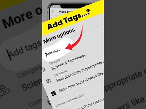 How To Add Tags To Your YouTube Videos 💯✅ | Tag Kaise Lagaye YouTube 🔥 | YouTube Tags #shorts