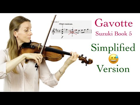 Gavotte - Suzuki Book 5 nr. 1 - Simplified version, only the black notes!