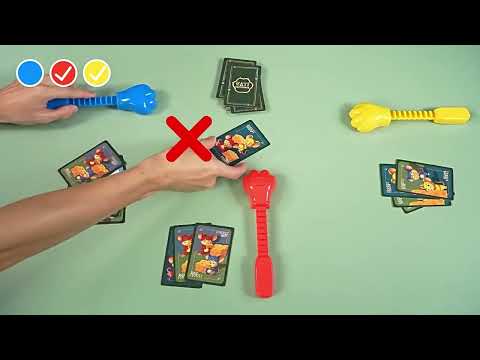 Cats Catch Mice Reaction Game – Fast Slapping Color Matching Card Game with Suction Cat Paws, Fun Family Party Game for 3–4 Players, Age 3+ video