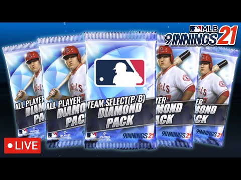 MLB 9 Innings 21 Live - Team Select and Five Diamond Player Pack Opening!