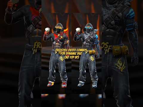 NO TOP UP ✅ FREESTYLE 🇧🇷 DRESS COMBINATION 👺 FOR DYNAMIC DUO 👑 FREE FIRE 🔥