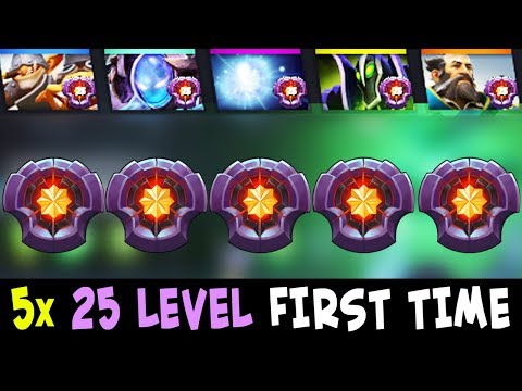 FIVE 25 level heroes in ONE TEAM — FIRST TIME in Dota history