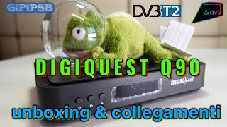 DigiQuest Q90 Decoder combinato Tv-Sat + DVB-T2 - unboxing & collegamenti alla TV