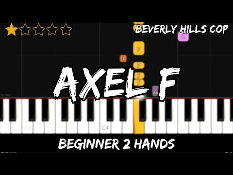 Beverly Hills Cop - Axel F - Easy Beginner Piano Tutorial - For 2 Hands