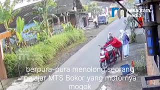 Viral Video Aksi Pencurian Motor dengan Modus "Menolong"