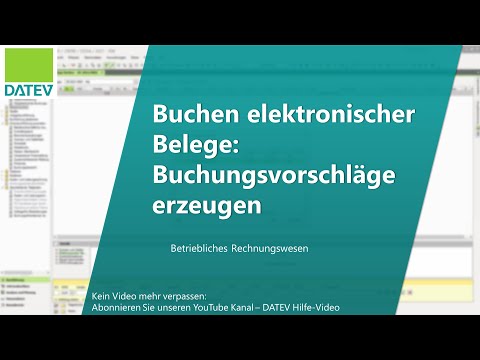 Buchen elektronischer Belege: Buchungsvorschläge erzeugen