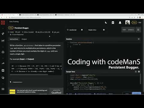Codewars 6 Kyu Persistent Bugger Javascript