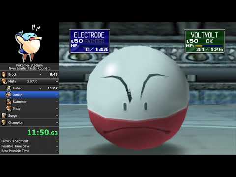 Pokémon Stadium Gym Leader Castle Round 1 in 1:48:54 (PB)