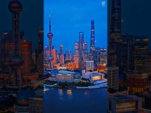 ✨ Shanghai City | Most Beautiful Skyline & City Lights in the World 🌎 #shanghai #shorts
