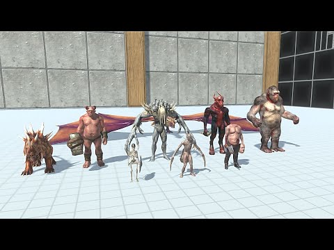 INFERNALS WITH DRAGON & GORO VS 2X FACTION - Animal Revolt Battle Simulator