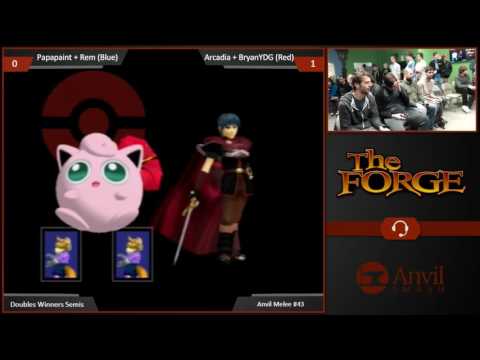 Anvil Smash #43 Melee Doubles: Arcadia+BrianYDG vs Papapaint+REM