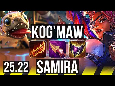 KOG'MAW & Morgana vs SAMIRA & Thresh (ADC) | 19/3/15, Legendary, 55k DMG | NA Master | 25.22