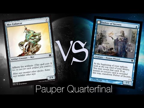 MtG Pauper Flashback Gameplay - Affinity VS Delver
