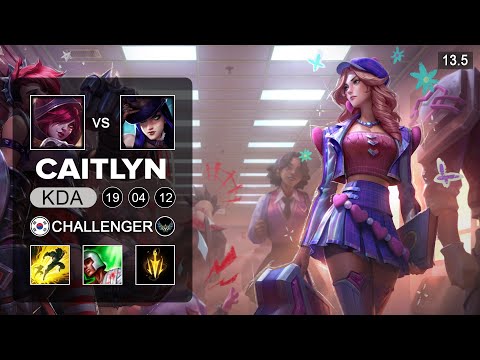 Caitlyn vs Xayah ADC - KR Challenger - Patch 13.5 Season 13