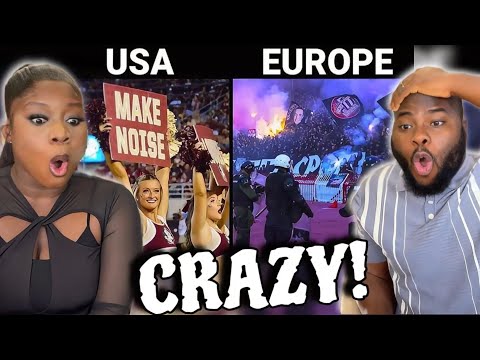 Foreigners Reacts to Football fans and atmosphere USA vs Europe Pt. 2