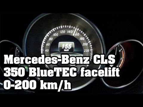 Mercedes-Benz CLS 350 BlueTEC facelift acceleration 200 km/h (2014)