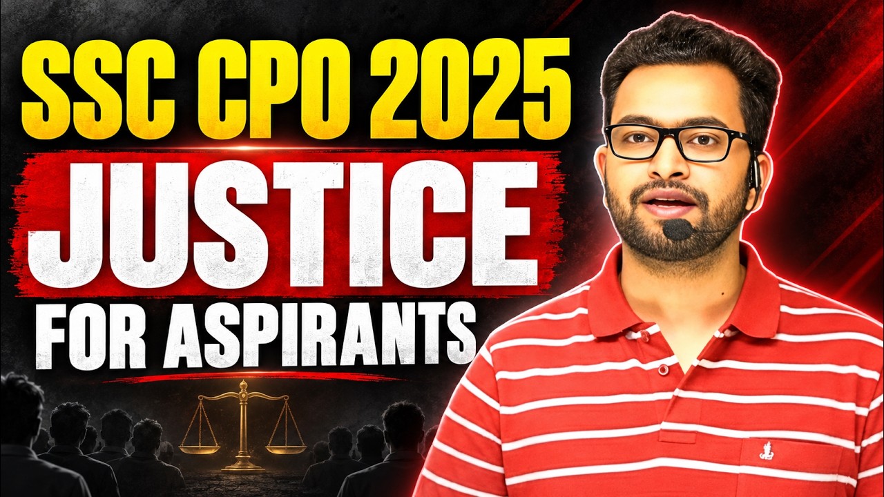 Justice for SSC CPO 2025 Aspirants| Shubham Sir