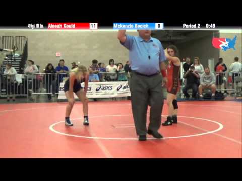FILA Cadet 49 kg / 108 lbs. - Aleeah Gould vs. Mckenzie Bacich