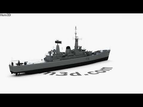 Leander-class frigate 3D model by 3DModels.org