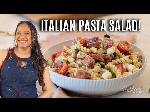 Italian Pasta Salad Recipe with Homemade Italian Dressing!