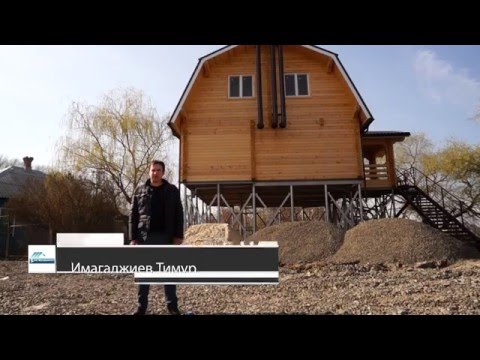 Свайно-винтовой фундамент с высотой цоколя более 3-х метров. Свайно-винтовой фундамент с высотой цоколя более 3-х метров.