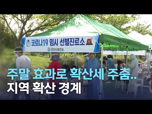 주말 효과로 확산세 주춤..지방 확산 경계