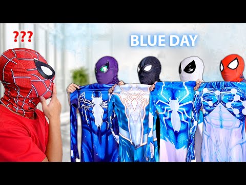 PRO 6 SPIDER-MAN Bros || I Have Something BLUE Color Very Special For You ( Funny Battle Mini-Games)