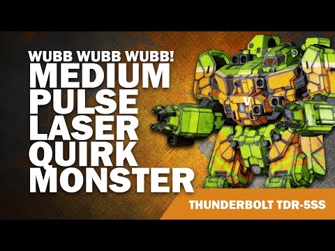 Medium Pulse Laser Monster - Thunderbolt TDR-5SS - Mechwarrior Online Build of the week
