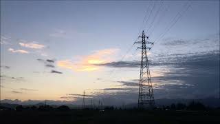 251006夕暮れ時と中秋の名月