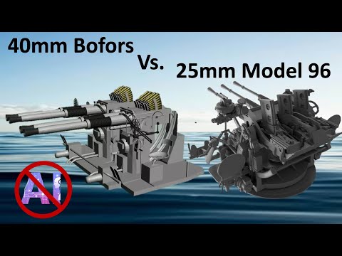 11 reasons why the US NAVY 40mm Bofors was superior to the Japanese 25mm Model 96 - Deep Dive Review