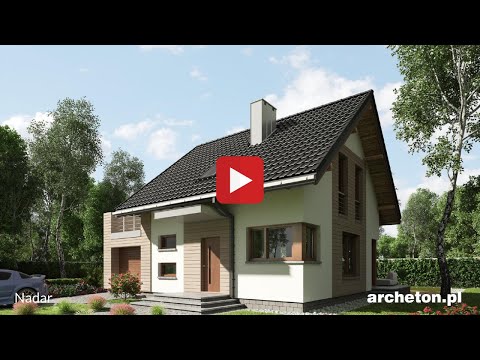Projekt domu Nadar - archeton.pl - z użytkowym poddaszem 130,4 m2
