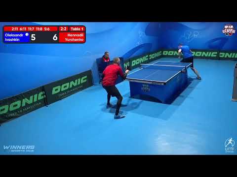 20:00 Oleksandr Ivashkin 3-2 Hennadii Yurchenko West 3 WIN CUP 26.11.2022 | TABLE TENNIS WINCUP