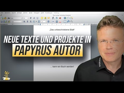 Neue Texte und Projekte in Papyrus Autor anlegen [Papyrus Autor Tutorial 3]
