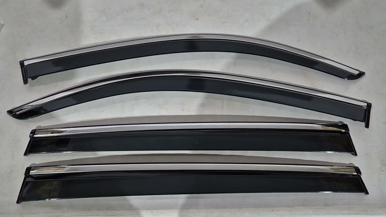 Mercedes EQB 2021- Deflettori Finestrini con Modanatura Cromata Niken Luxury (4 pz) Video 1