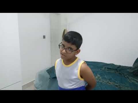 neekan does a flip in his bed.