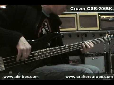 Cruzer  CSR - 20/BK - Electric Bass Guitar Demonstration - Bass Skills - Bass demonstrative