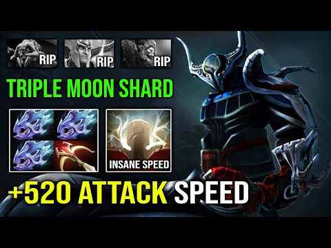 WTF +520 Attack Speed Triple Moon Shard Sven OP Cleave Like a Truck with 940 GPM Instant KO Dota 2
