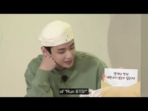 V LIVE   Run BTS! 2021   EP 155  || Taehyung's letter for Army