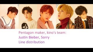 Download lagu PENTAGON MAKER , KINO'S TEAM : SORRY , JUSTIN BIEBER [LINE DISTRIBUTION] mp3