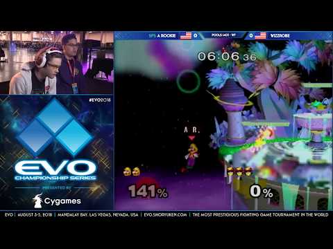 EVO 2018 - A Rookie (Mario) vs Wizzrobe (Captain Falcon) - Pools Round 2 - SSBM