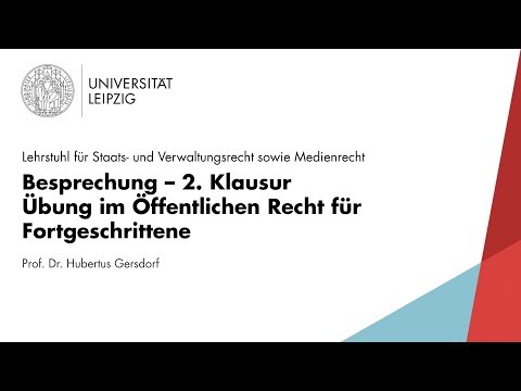 Besprechung – 2. Klausur [Übung im Öffentlichen Recht für Fortgeschrittene]