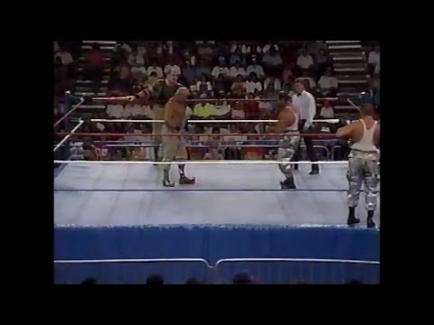 Bushwhackers vs Sgt Slaughter & Col Mustafa   Prime Time July 8th, 1991