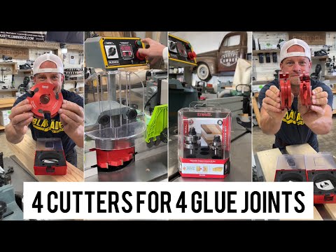 Four cutters for four different glue joints