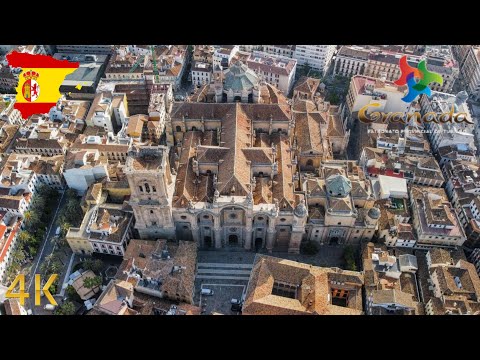 Excursão a pé por Granada Espanha 🇪🇦 | Caminhada pela cidade em 4K