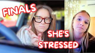 SHE'S STRESSED ABOUT FINALS | Family 5 Vlogs