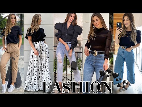 MODA 2022 MUJER OUTFITS CON BLUSAS, PANTALONES ROPA MODA 2022 MUJER LINDOS LOOKS CASUAL Y ELEGANTE
