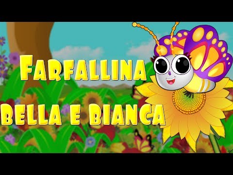 Farfallina bella e bianca  - Canzone per bambini - Ripetizione 20 min.